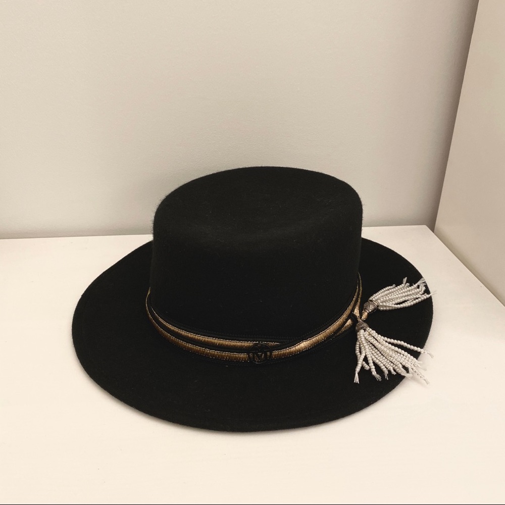 Maison Michel paris kiki pearls beaded hat black
